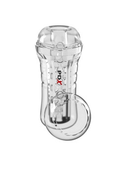 PDX ELITE MASTURBADOR TRANSPARENTE VIEWTUBE PLUS SEE THRU EZ GRIP 21 CM