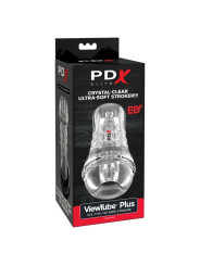 PDX ELITE MASTURBADOR TRANSPARENTE VIEWTUBE PLUS SEE THRU EZ GRIP 21 CM