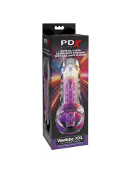 PDX ELITE MASTURBADOR TRANSPARENTE VIEWTUBE XXL LED STROKER 273 CM