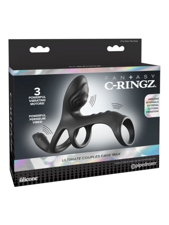 FANTASY C RINGZ ANILLO VIBRADOR PARA PAREJAS ULTIMATE COUPLES CAGE MAX 195 CM