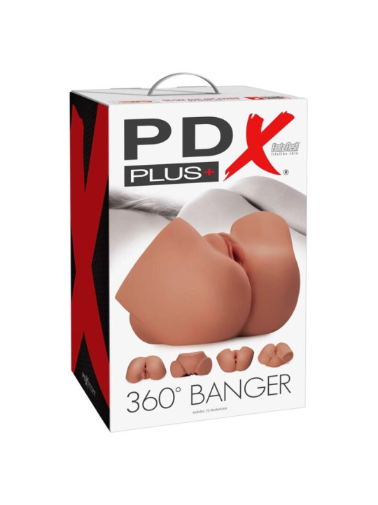 PDX PLUS MASTURBADOR REALISTA 360 BANGER ANO Y VAGINA