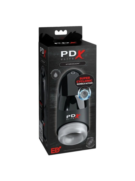 PDX ELITE MASTURBADOR HYDROGASM CON VIBRACION CICLONICA 20 CM