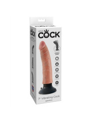 DILDO VIBRADOR REALISTA 18 CM KING COCK NATURAL DE LA MARCA KING COCK