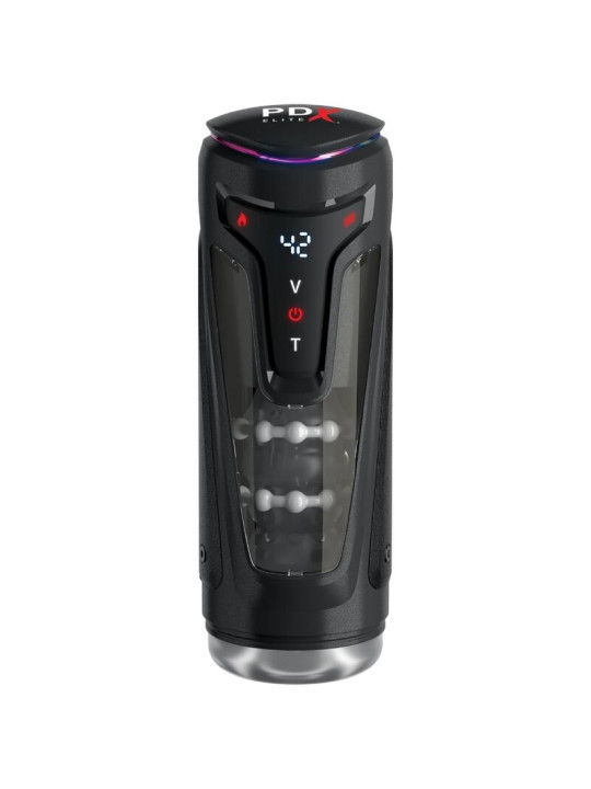 PDX ELITE MASTURBADOR AUTOMATICO MOTO BATOR PRO THRUSTING STROKER VIBRADOR Y CALOR 265 CM