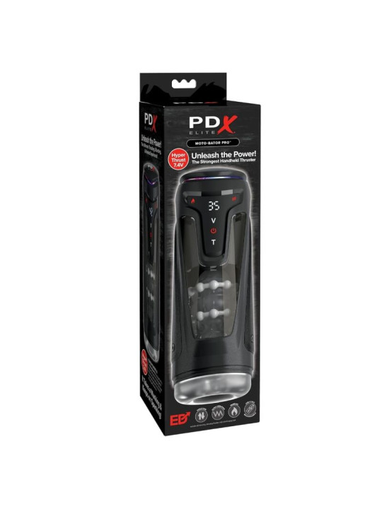 PDX ELITE MASTURBADOR AUTOMATICO MOTO BATOR PRO THRUSTING STROKER VIBRADOR Y CALOR 265 CM