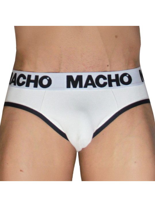 MACHO MCH006 SLIP CLASICO BLANCO NEGRO S