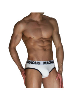 MACHO MCH006 SLIP CLASICO BLANCO NEGRO XL