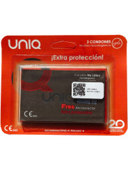 UNIQ SECURE FIT PRESERVATIVOS SIN LATEX 3 UNIDADES
