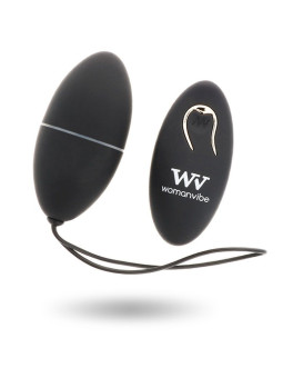 WOMANVIBE ALSAN HUEVO CONTROL REMOTO NEGRO SILICONA NEGRO