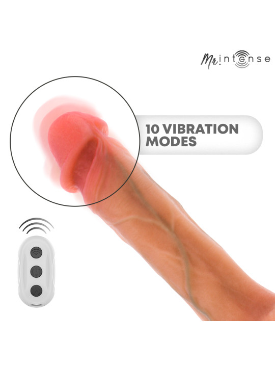 MR INTENSE BRADLEY DILDO VIBRADOR SILICONA CON EFECTO CALOR Y CONTROL REMOTO 21 CM O 42 CM