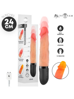 MR INTENSE JEAN VIBRADOR UPDOWN SILICONA CON EFECTO CALOR 24 CM O 38 CM