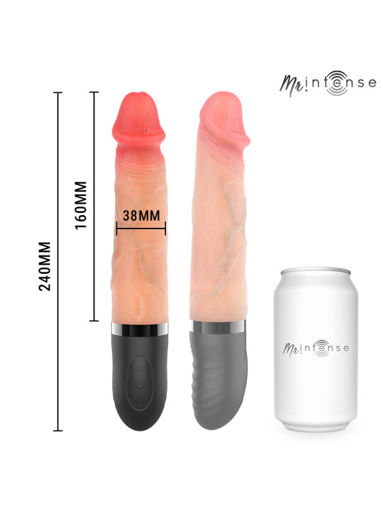 MR INTENSE JEAN VIBRADOR UPDOWN SILICONA CON EFECTO CALOR 24 CM O 38 CM