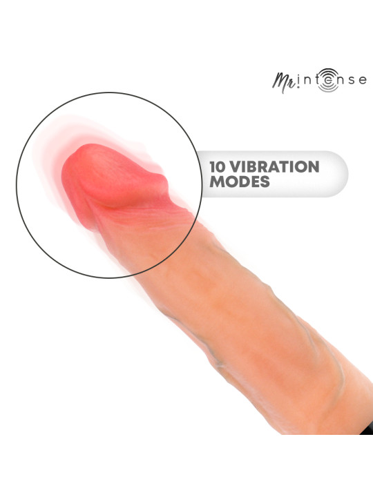 MR INTENSE JEAN VIBRADOR UPDOWN SILICONA CON EFECTO CALOR 24 CM O 38 CM