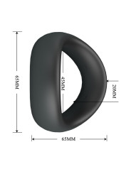 CRAZY BULL VALEN ANILLO PARA PENE ERGONOMICO SILICONA NEGRO