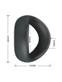 CRAZY BULL VALEN ANILLO PARA PENE ERGONOMICO SILICONA NEGRO
