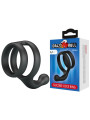 CRAZY BULL YANCY ANILLO DOBLE PARA PENE Y TESTICULOS SILICONA NEGRO