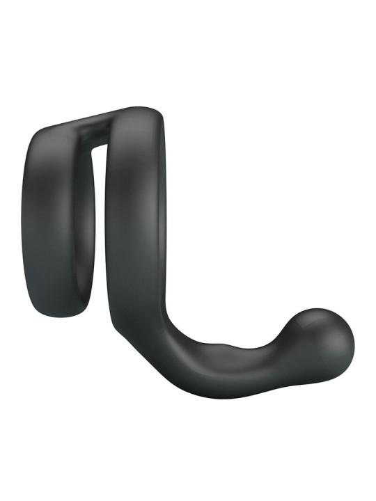 CRAZY BULL YANCY ANILLO DOBLE PARA PENE Y TESTICULOS SILICONA NEGRO