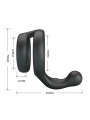 CRAZY BULL YANCY ANILLO DOBLE PARA PENE Y TESTICULOS SILICONA NEGRO