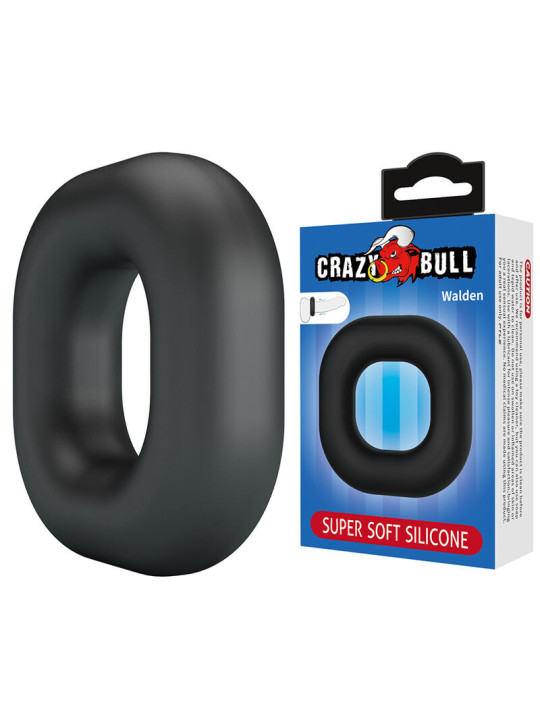 CRAZY BULL WALDEN ANILLO PARA PENE SUPER SOFT SILICONA NEGRO