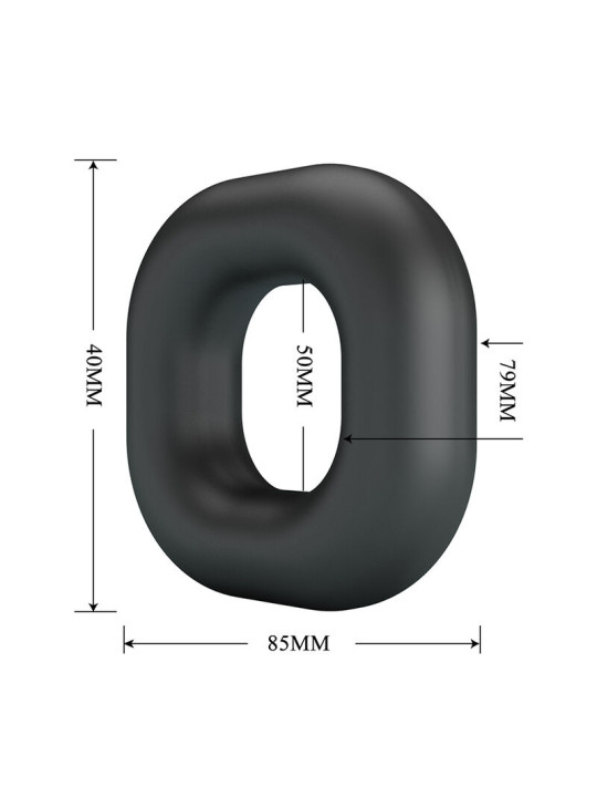 CRAZY BULL WALDEN ANILLO PARA PENE SUPER SOFT SILICONA NEGRO