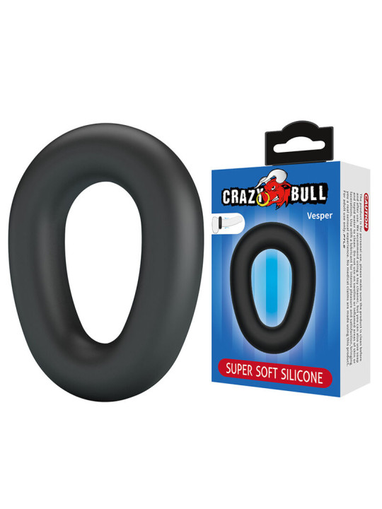 CRAZY BULL VESPER ANILLO PARA PENE SUPER SOFT SILICONA NEGRO