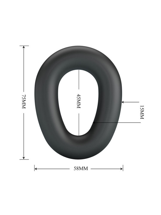 CRAZY BULL VESPER ANILLO PARA PENE SUPER SOFT SILICONA NEGRO