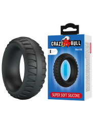 CRAZY BULL MERRITT ANILLO PARA PENE TEXTURIZADO SILICONA NEGRO