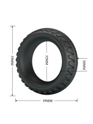 CRAZY BULL MERRITT ANILLO PARA PENE TEXTURIZADO SILICONA NEGRO