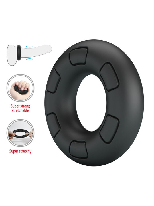 CRAZY BULL BERTRAM ANILLO PARA PENE SUPER SOFT SILICONA NEGRO