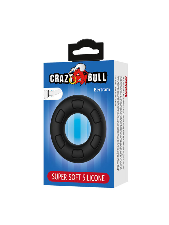 CRAZY BULL BERTRAM ANILLO PARA PENE SUPER SOFT SILICONA NEGRO