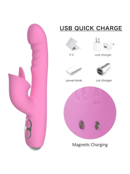 NALONE T MAY VIBRADOR RABBIT CON EMPUJE Y MOVIMIENTO OSCILANTE