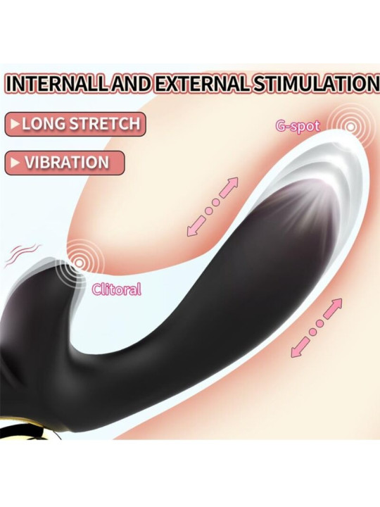 NALONE LULU VIBRADOR RABBIT CON EMPUJE NEGRO