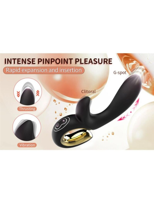 NALONE LULU VIBRADOR RABBIT CON EMPUJE NEGRO