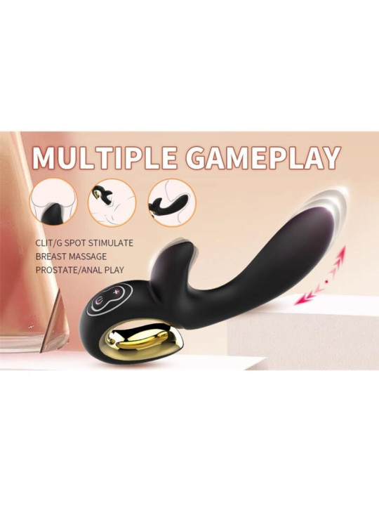 NALONE LULU VIBRADOR RABBIT CON EMPUJE NEGRO