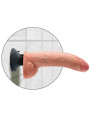 DILDO VIBRADOR REALISTA 23 CM CON TESTÍCULOS Y VENTOSA DE LA MARCA KING COCK