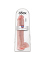 KING COCK DILDO REALISTA CON TESTICULOS Y VENTOSA 38 CM COLOR NATURAL