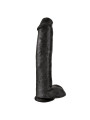 KING COCK DILDO REALISTA CON TESTICULOS 38 CM COLOR NEGRO