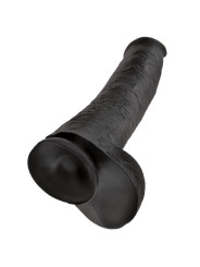 KING COCK DILDO REALISTA CON TESTICULOS 38 CM COLOR NEGRO