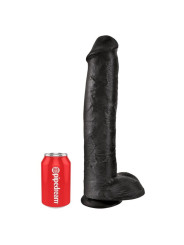 KING COCK DILDO REALISTA CON TESTICULOS 38 CM COLOR NEGRO