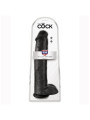 KING COCK DILDO REALISTA CON TESTICULOS 38 CM COLOR NEGRO