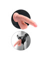 KING COCK PLUS DILDO REALISTA TRIPLE DENSIDAD CON TESTICULOS OSCILANTES 23 CM COLOR NATURAL