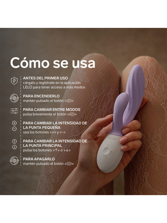 LELO INA TWIST VIBRADOR RABBIT PUNTO G Y CLITORIS LAVANDA