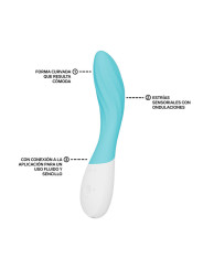 LELO MONA TWIST VIBRADOR PARA PUNTO G RECARGABLE APP CONTROL LAVANDA TURQUESA