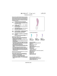LELO MONA TWIST VIBRADOR PARA PUNTO G RECARGABLE APP CONTROL LAVANDA TURQUESA