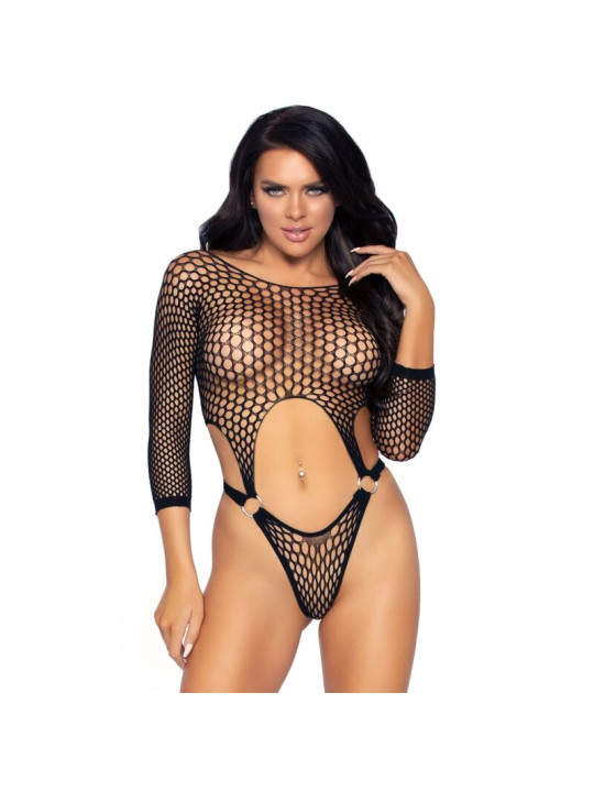 LEG AVENUE BODY TANGA DE MANGA LARGA TALLA UNICA NEGRO