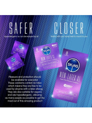 SKINS PRESERVATIVOS SIN LATEX XL PACK 8