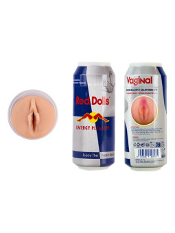 ALIVE RED DOLL MASTURBADOR MASCULINO VAGINA LATA BEBIDA ENERGETICA