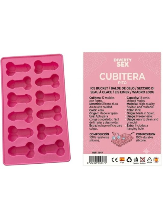 DIABLO PICANTE CUBITERA 12 PENES SILICONA DURA PARA COLGAR ROSA