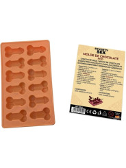 DIABLO PICANTE MOLDE CHOCOLATE 12 PENES SILICONA PARA COLGAR VAINILLA