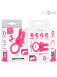 INTENSE HOPPS ANILLO PARA PENE VIBRADOR CON ESTIMULACION CLITORIANA ROSA